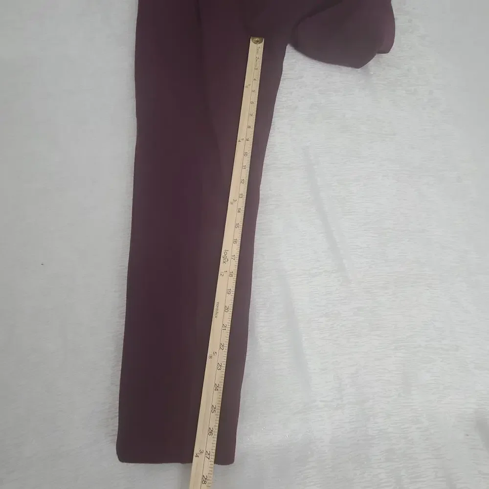 Fundamental Things Petites Vintage Wool pleated pants burgundy Size 4 Preppy - Picture 4 of 7